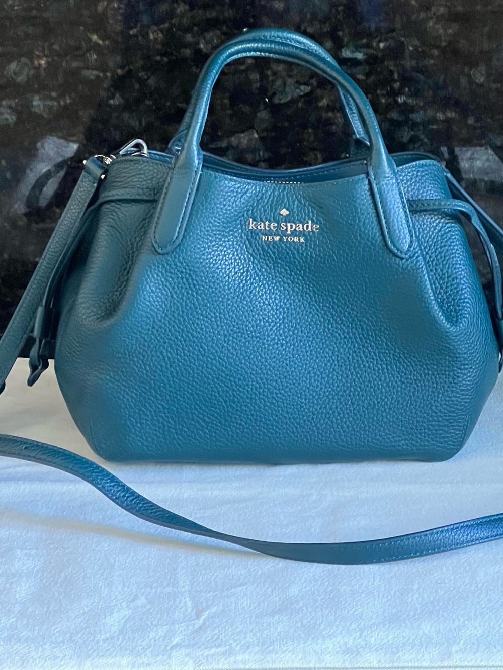 kate spade Peacock Sapphire Small Dumpling Crossbody Satchel